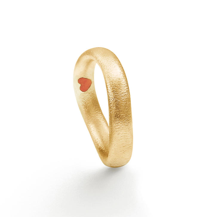 Love Ring Mens 750 Gelbgold