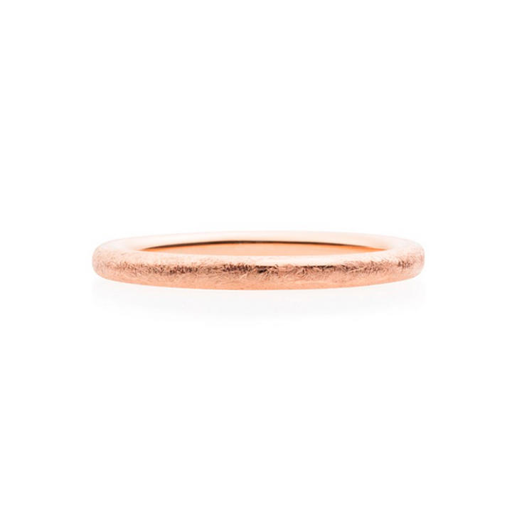 Bron Stax Ring eismatt 2 mm 750 Roségold