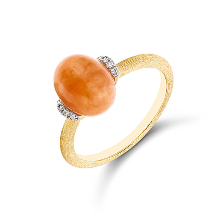 Amuleti Ring Petra 750 Gelbgold mit orangem Aventurin und...