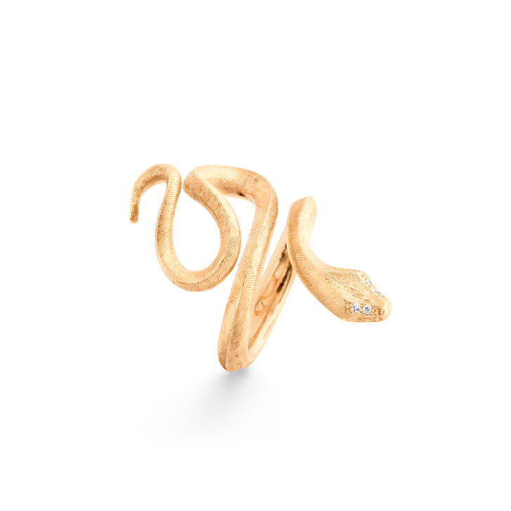 Snakes Ring 750 Gelbgold mit Brillanten